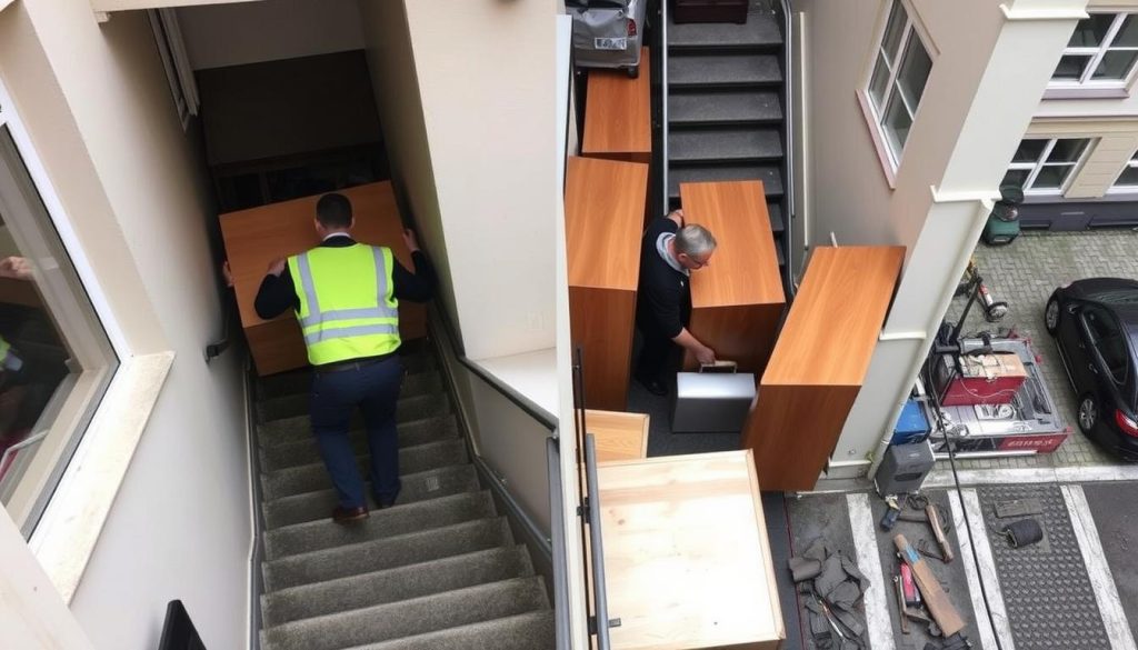 Logistiska utmaningar vid tömma dödsbo Stockholm med trånga trapphus