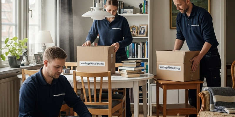 Familj i samråd med Vardagsförvaltning för att planera dödsbotömning